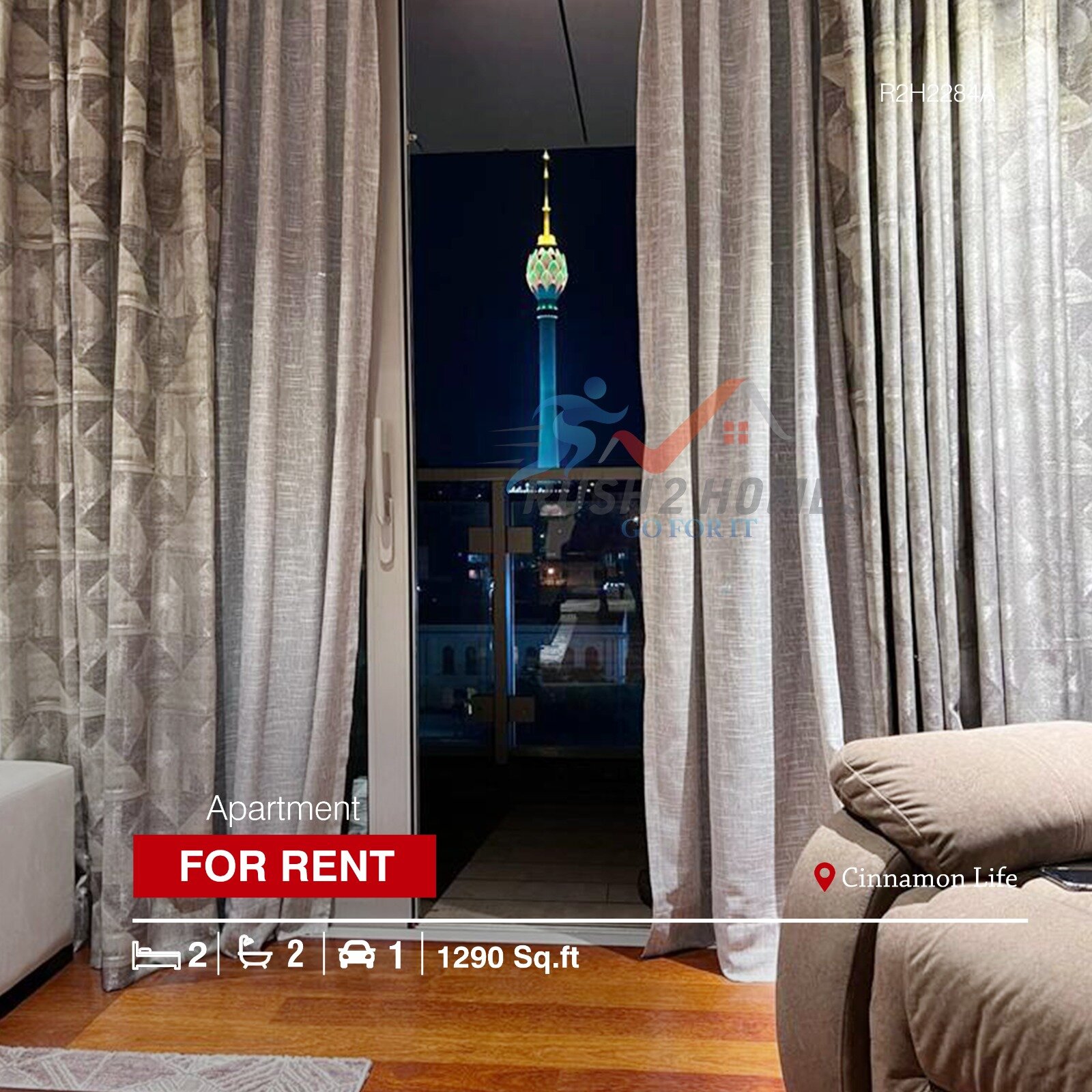 The Epicenter of Luxury and Convenience! Fully Furnished Luxury Apartment is up for Rent at Cinnamon Life.