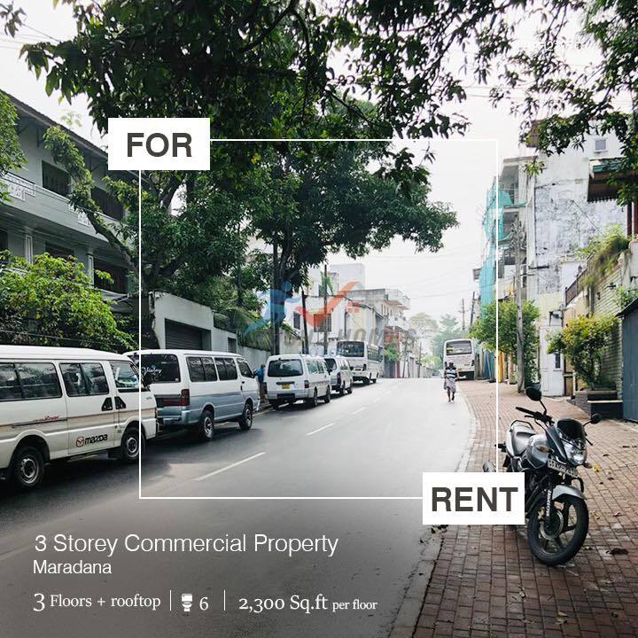 3-Storey Commercial Property is available for rent in Colombo 10!